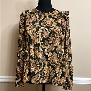Nanette Lepore Elegant Paisley Print Women's Top XS EUC